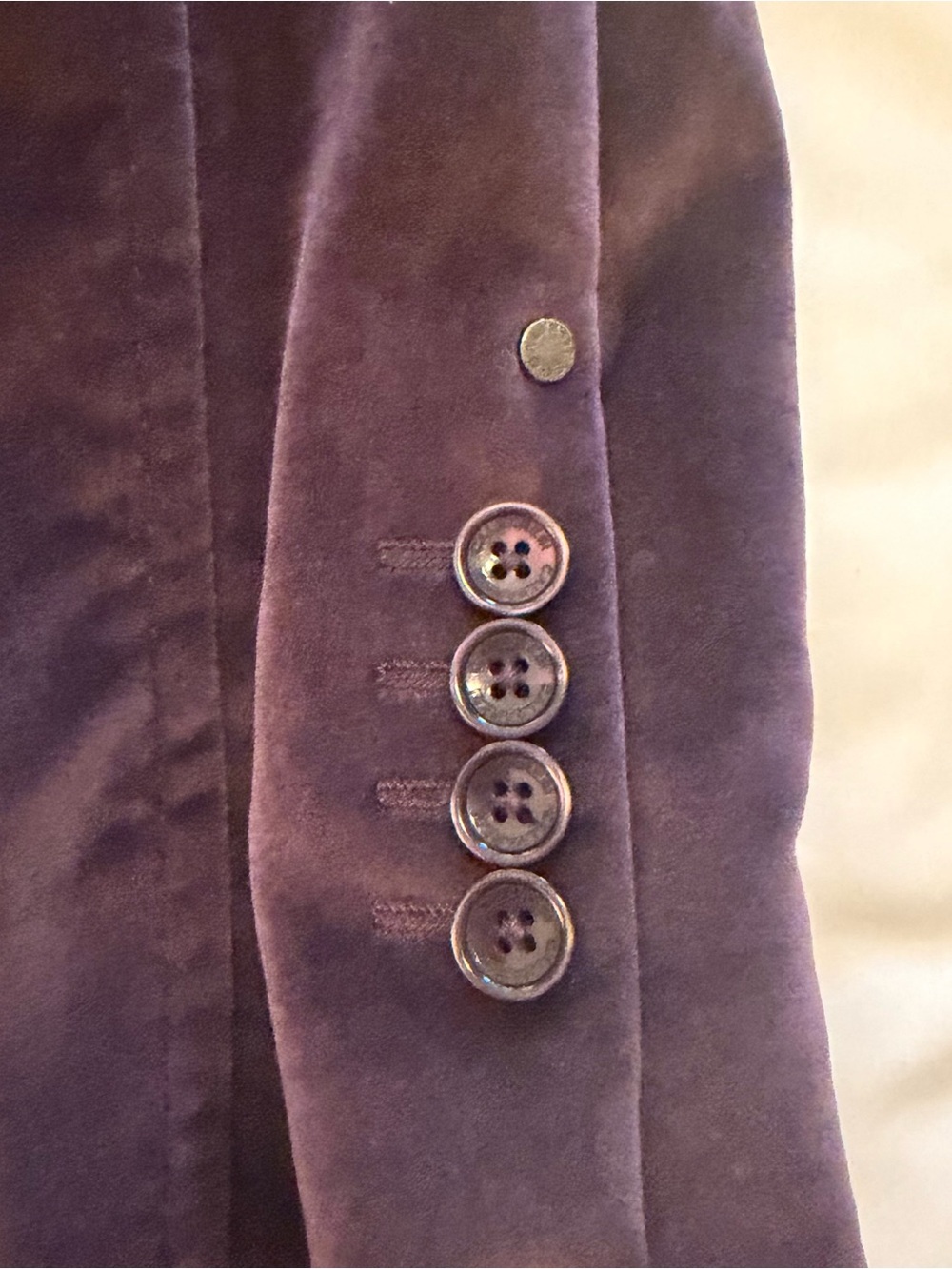 Calvaresi Women's Velvet Blazer Jacket in Plum - Picture 12 of 13